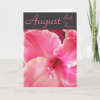 Tarjeta de nota de Gladiola