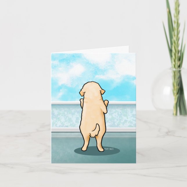 Tarjeta de nota de Golden Retriever (Anverso)
