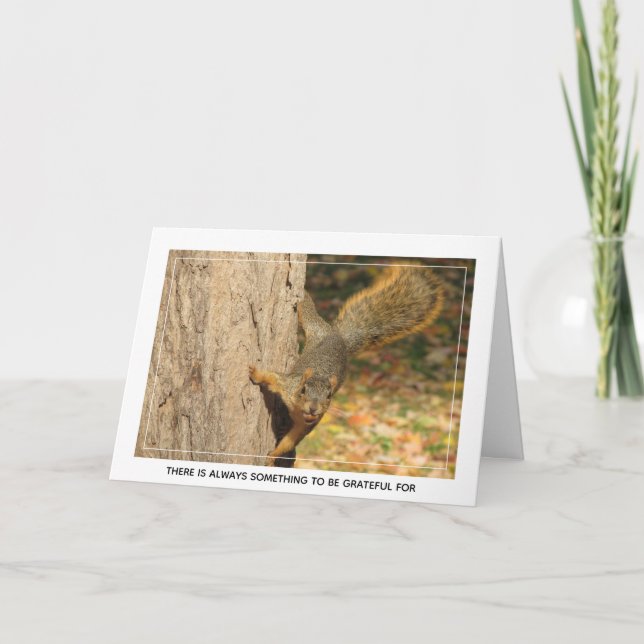Tarjeta de nota de Graying Squirrel Blank (Anverso)