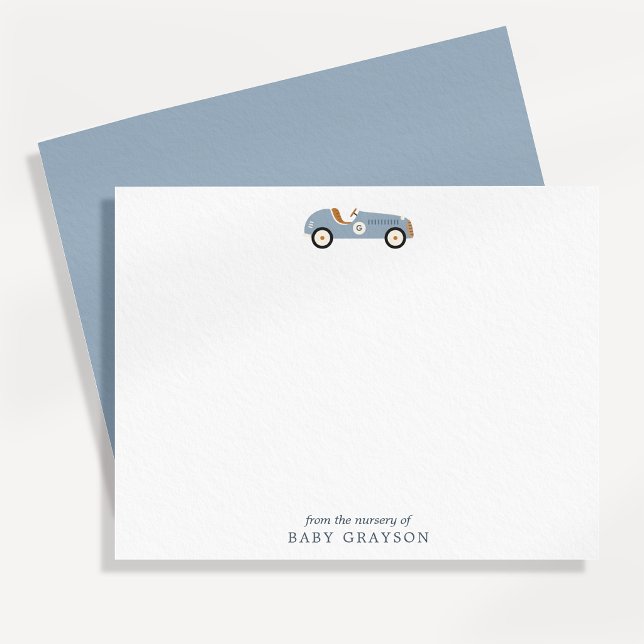 Tarjeta de nota de guardería de coche de carreras  (Subido por el creador)