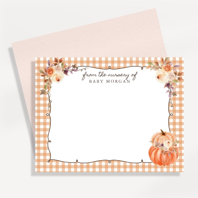 Tarjeta de nota de guinga floral de pequeña calaba (Subido por el creador)
