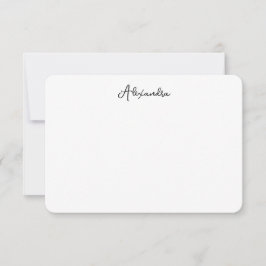 Tarjeta de nota de guión de nombre simple de clase