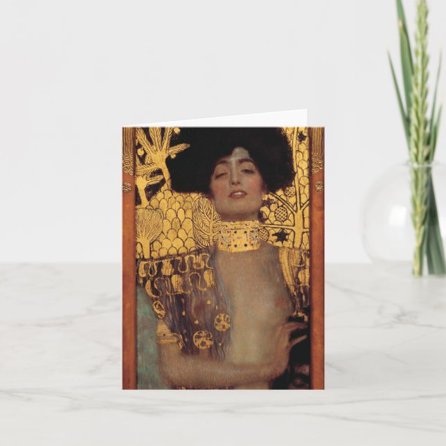 Tarjeta de nota de Gustavo Klimt Judith (Anverso)