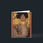 Tarjeta de nota de Gustavo Klimt Judith<br><div class="desc">Tarjeta de nota de Gustavo Klimt Judith. Pintura al óleo en lona a partir de 1901. Pintura hermosa de Gustavo Klimt de la historia bíblica de Judith y de Holofernes. Grande para las fans del simbolismo austríaco,  de Klimt y de la bella arte.</div>