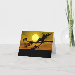 tarjeta de nota de hadas de Siluetts