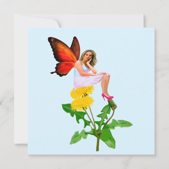 Tarjeta de nota de hadas en blanco (Anverso)