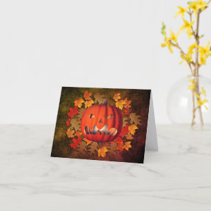 Tarjeta de Nota de Halloween de Jack O Lantern Fal