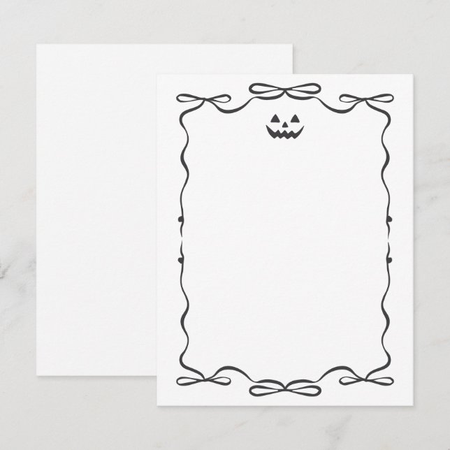 tarjeta de nota de Halloween espeluznante de garab (Anverso / Reverso)
