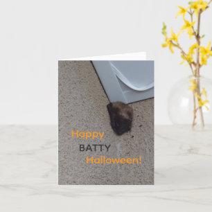 Tarjeta de nota de Halloween loca