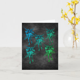 Tarjeta de nota de Halloween para criaturas de Gre