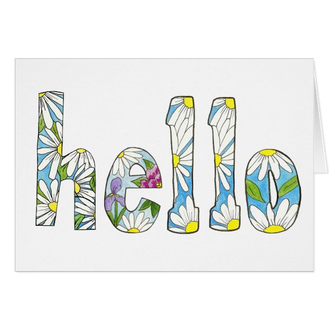 Tarjeta de nota de Hello Daisy (Anverso (Horizontal))