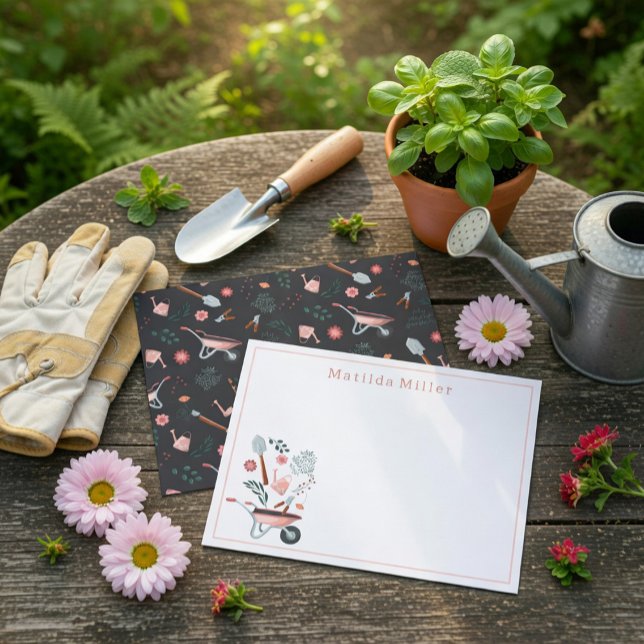 Tarjeta de nota de herramientas de jardín personal (Subido por el creador)