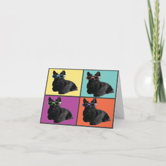 Tarjeta de nota de Hipster Scottie