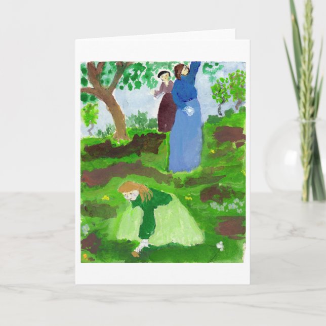 Tarjeta de nota de homenaje impresionista (Anverso)