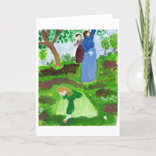 Tarjeta de nota de homenaje impresionista