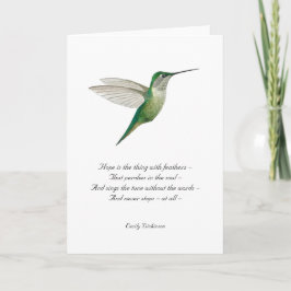 Tarjeta de nota de Hope Emily Dickinson