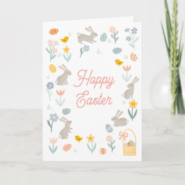 Tarjeta de nota de Hoppy Easter