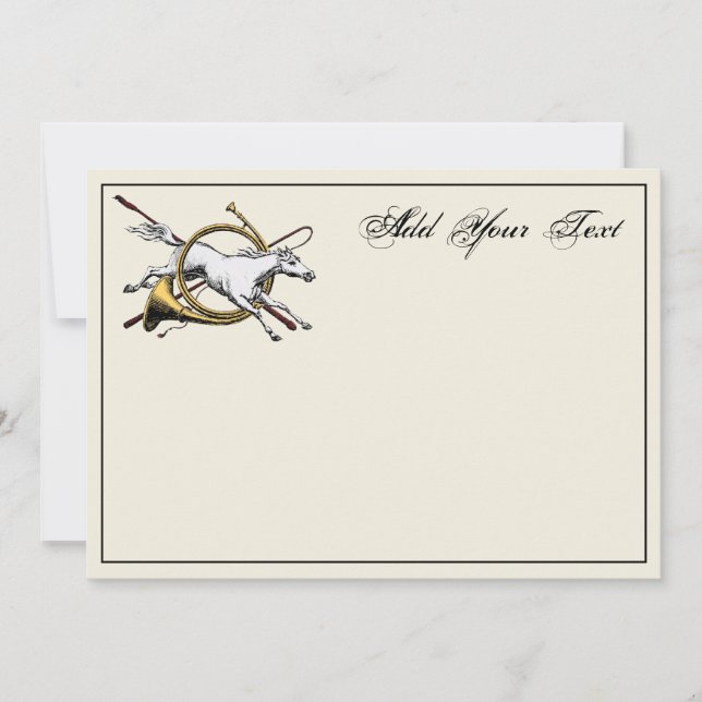 Tarjeta De Nota De Horno De Salto De Caballo Ecues (Anverso)