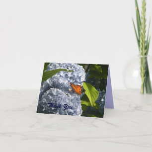 Tarjeta de nota de Hortensia Azul