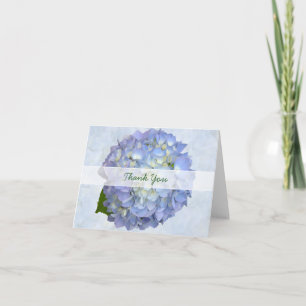 Tarjeta de nota de Hortensia Doblada de Luna Azul 