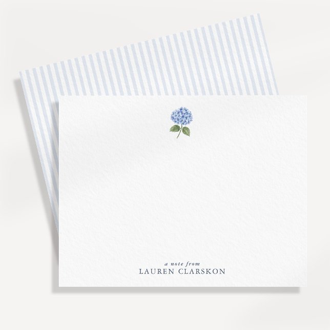 Tarjeta de nota de Hortensia simple y elegante (Subido por el creador)