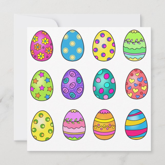 Tarjeta de nota de huevo de Pascua (Anverso)