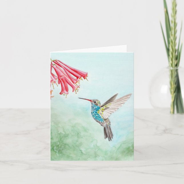 Tarjeta de nota de Hummingbird (Anverso)