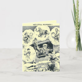 Tarjeta de nota de ingeniero de trenes de ferrocar