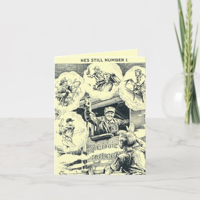 Tarjeta de nota de ingeniero de trenes de ferrocar (Anverso)