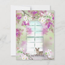 Tarjeta de nota de Invitación de dirección nueva p