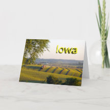 Tarjeta de nota de Iowa
