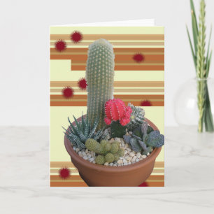Tarjeta de nota de jardín de Cactus Dish #2
