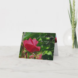 Tarjeta de nota de jardín de Rosa
