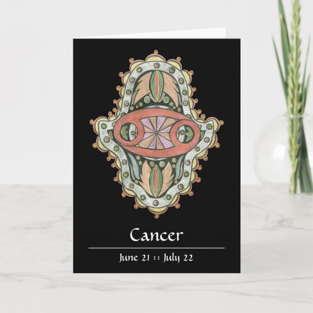 Tarjeta de nota de Khamsa del cáncer (Anverso)