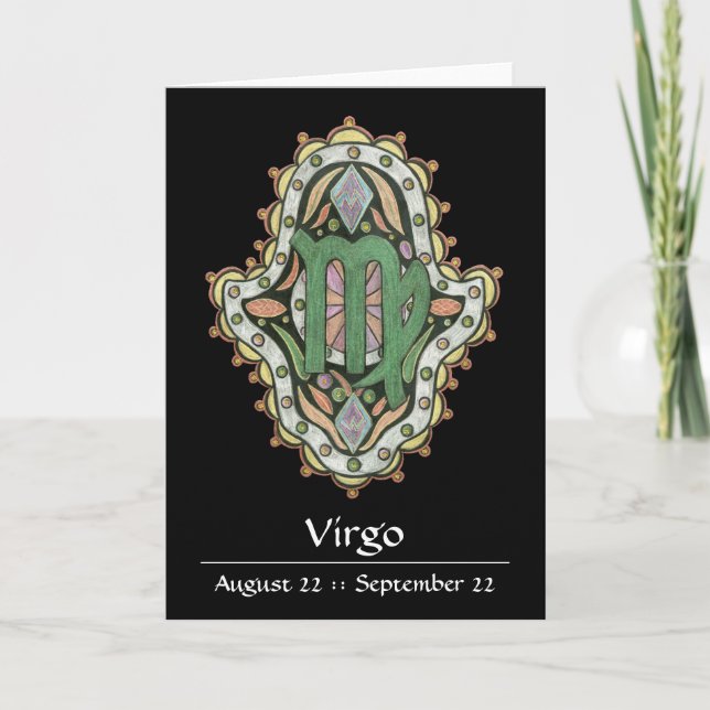 Tarjeta de nota de Khamsa del virgo (Anverso)