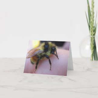 Tarjeta de nota de la abeja