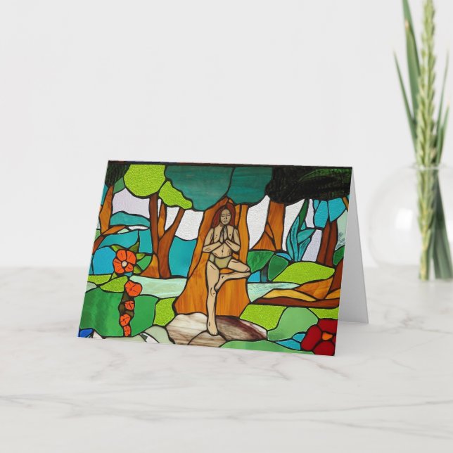 Tarjeta de nota de la actitud del árbol (Anverso)