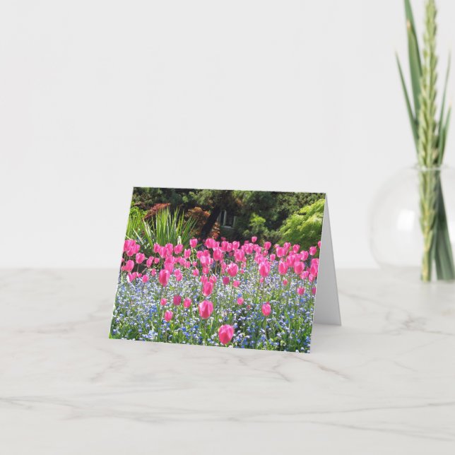 Tarjeta de nota de la amistad del tulipán (Anverso)