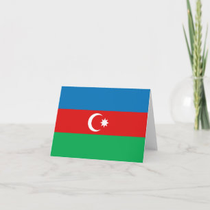 Tarjeta de nota de la bandera de Azerbaiyán