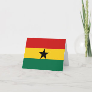 Tarjeta de nota de la bandera de Ghana