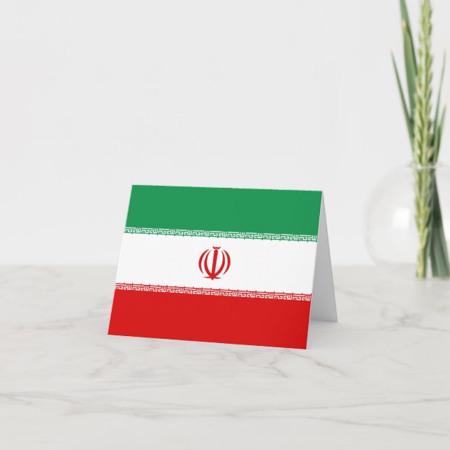 Tarjeta de nota de la bandera de Irán (Anverso)
