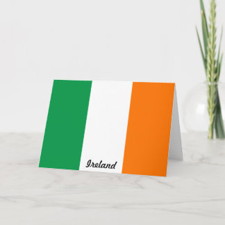 Tarjeta de nota de la bandera de Irlanda
