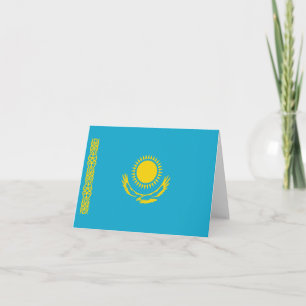 Tarjeta de nota de la bandera de Kazajistán