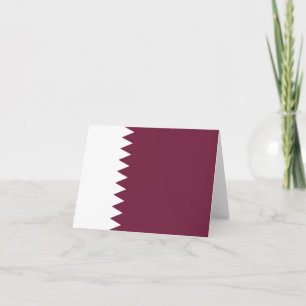 Tarjeta de nota de la bandera de Qatar