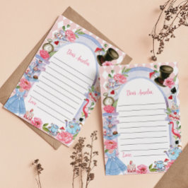 Tarjeta de nota de la cápsula de tiempo de Alice i