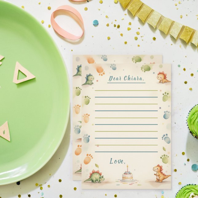 Tarjeta de nota de la cápsula de tiempo de dinosau (Subido por el creador)