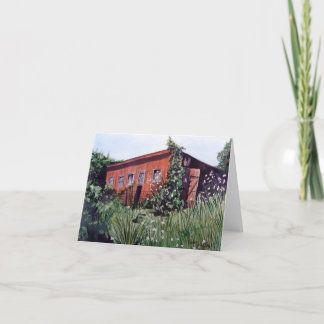 Tarjeta de nota de la casa del pollo de Gramma