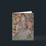 Tarjeta de nota de la cerveza de Gustavo Klimt<br><div class="desc">Tarjeta de nota de la cerveza de Gustavo Klimt Fredericke Maria. Pintura al óleo en lona a partir de 1916. La cerveza de Fredericke Maria representa un ejemplo fino del retrato del Japonism exhibido por Klimt más adelante en su carrera. Un gran regalo para las fans de Gustavo Klimt, nouveau...</div>