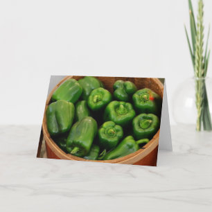 Tarjeta De Nota De La Cesta De Pimientos