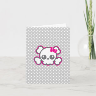 Tarjeta de nota de la cinta rosa de Kawaii
